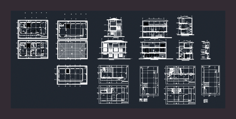 Townhouse – House Alom DWG Plan for AutoCAD