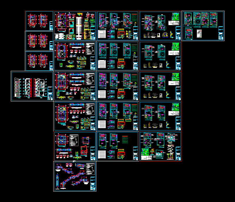Trade House 4000 M2 DWG Plan for AutoCAD