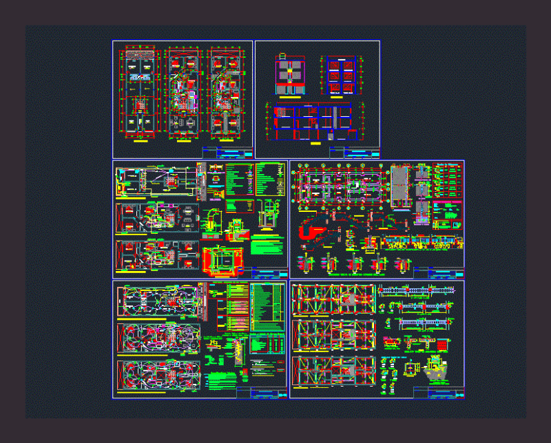 Trade House 7×20 DWG Plan for AutoCAD