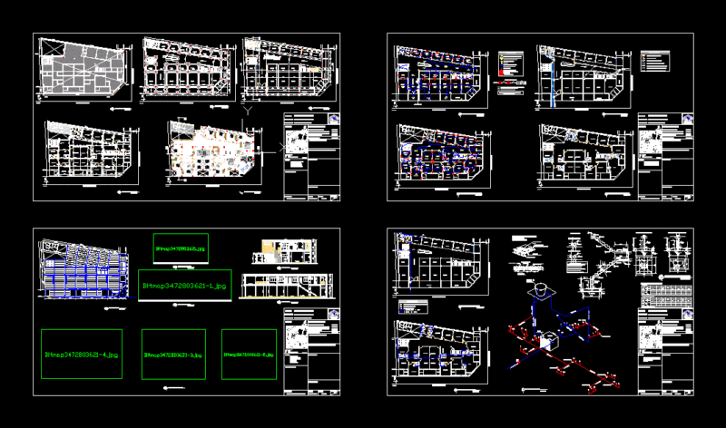 Trade House DWG Section for AutoCAD
