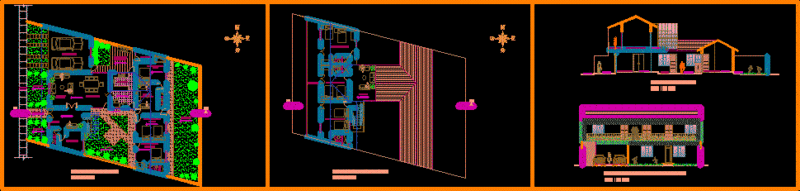 Traditional House DWG Section for AutoCAD