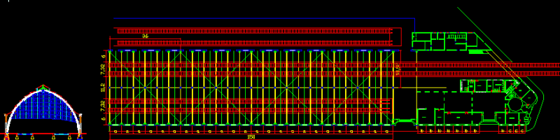 Train Station – La Plata DWG Section for AutoCAD