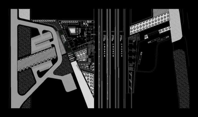 Train Station DWG Block for AutoCAD