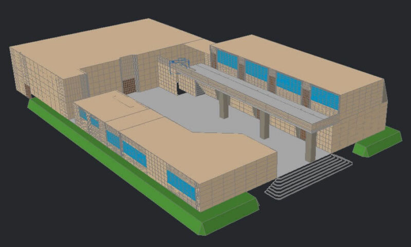 Training Area DWG Block for AutoCAD