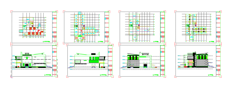 Transit Building DWG Block for AutoCAD