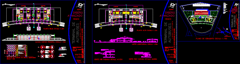 Transport Terminal DWG Block for AutoCAD