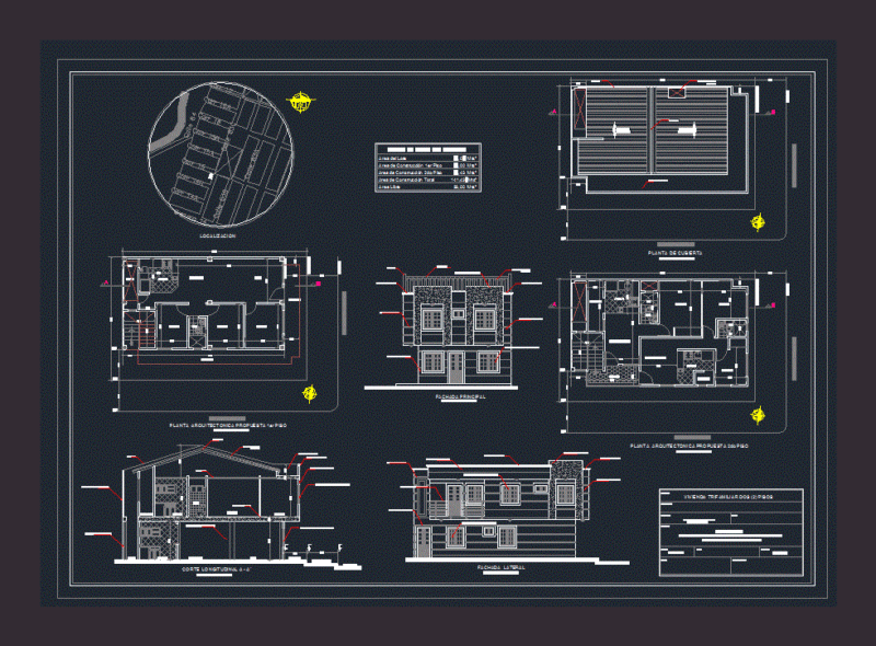 Triplex Almond Housing DWG Full Project for AutoCAD
