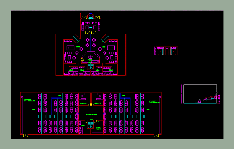 Twin Cinem DWG Model for AutoCAD