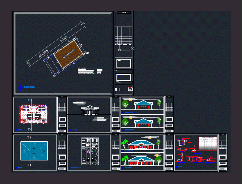 Two Double Bedrooms Flat DWG Block for AutoCAD