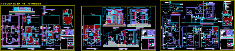 Two Family DWG Block for AutoCAD