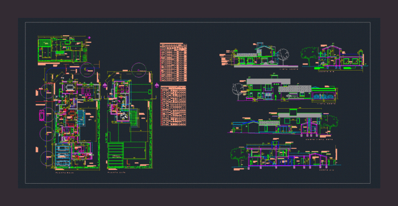 Two Family House Flat DWG Plan for AutoCAD