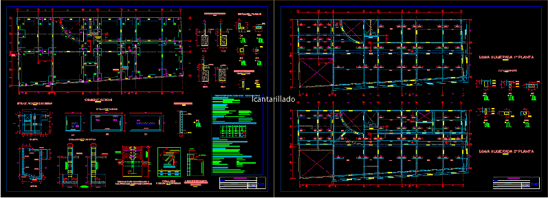 Two Family Housing With Stores, 2 Storeys, Corner Lot DWG Plan for AutoCAD