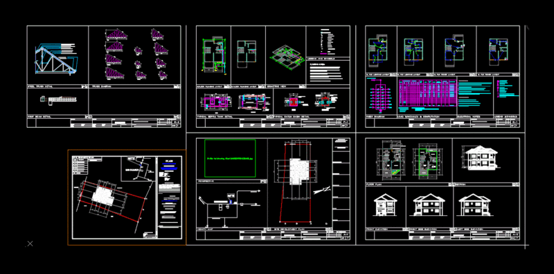 Two-Floor House DWG Detail for AutoCAD