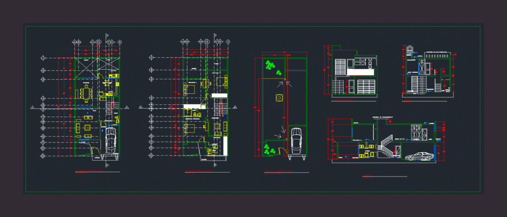 Two-Floor House DWG Section for AutoCAD