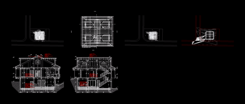 Two-Floor House DWG Section for AutoCAD