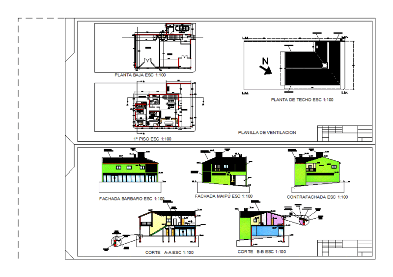 Two-Storey House DWG Block for AutoCAD