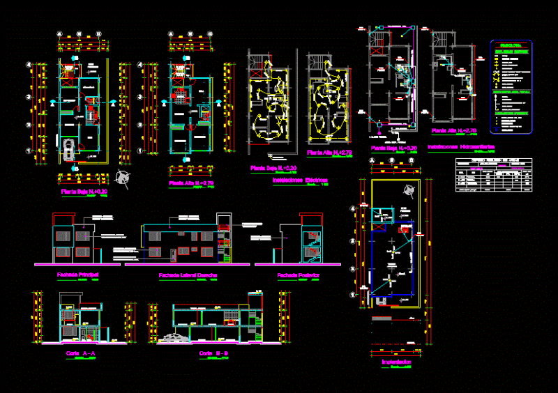 Two-Storey House DWG Detail for AutoCAD