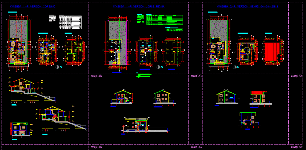 Two Storey House DWG Section for AutoCAD