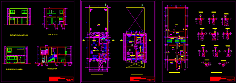 Two Story Home DWG Block for AutoCAD