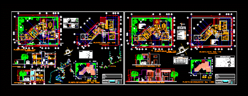 Two-Story House DWG Section for AutoCAD