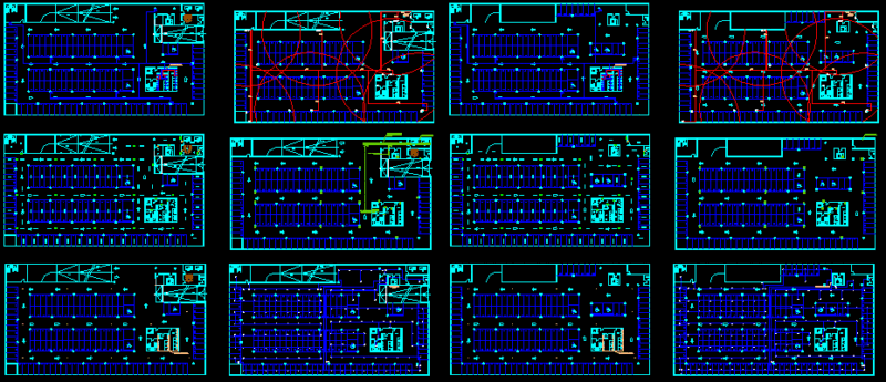Underground Car Park DWG Plan for AutoCAD