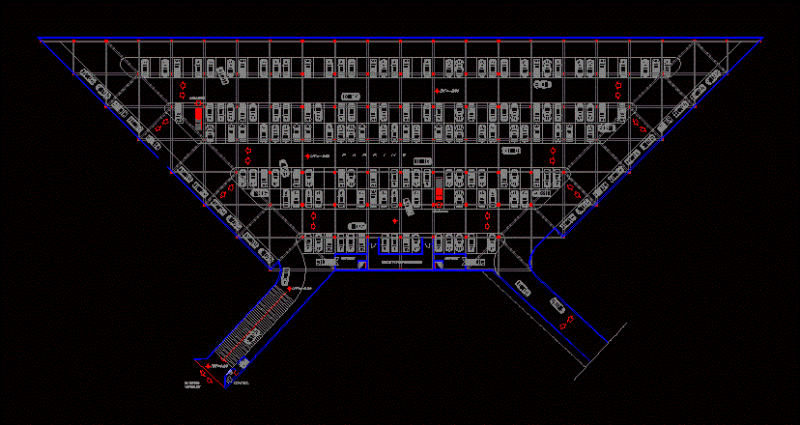 Underground Parking DWG Block for AutoCAD