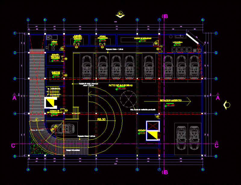 Underground Parking DWG Plan for AutoCAD