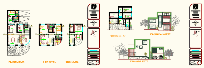 Unifamily House DWG Block for AutoCAD