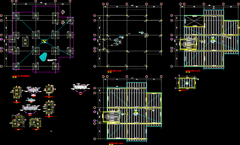 Unifamily House Two Plants DWG Block for AutoCAD