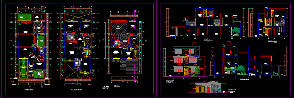 Unifamily Housing DWG Full Project for AutoCAD