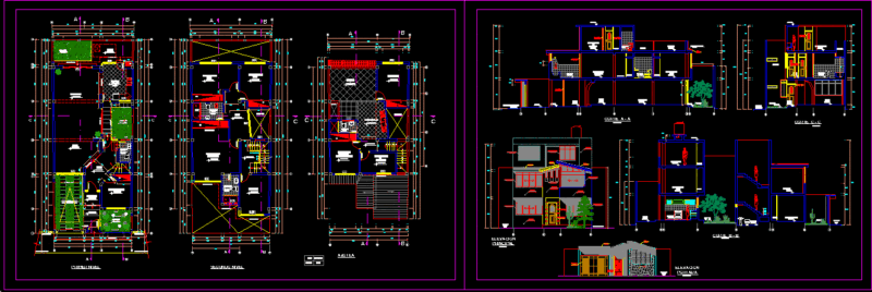 Unifamily Housing DWG Full Project for AutoCAD
