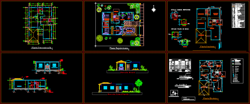 Unifamily Housing DWG Section for AutoCAD