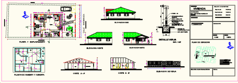 Unifamily Housing DWG Section for AutoCAD
