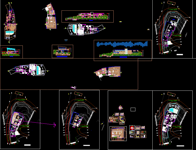 Unifamily Housing In Slope DWG Block for AutoCAD