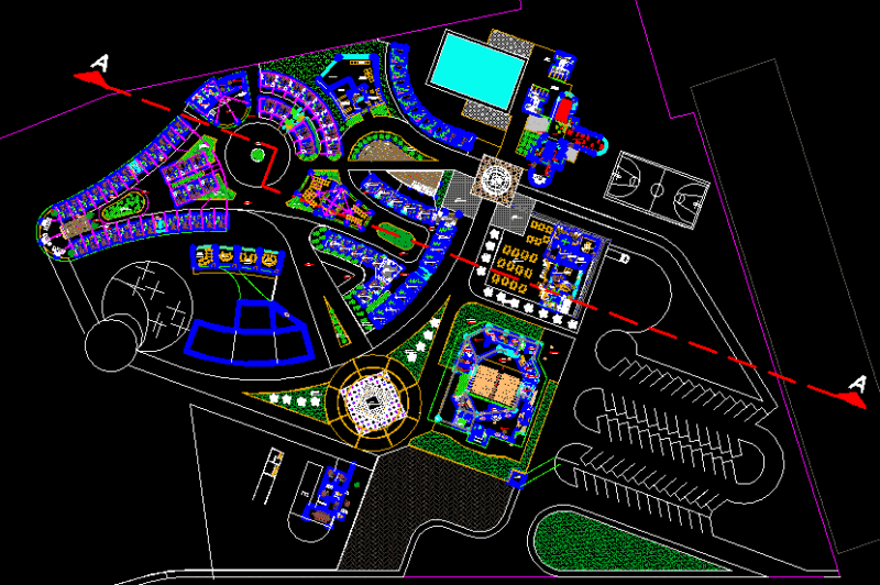 Universitary Housing DWG Block for AutoCAD