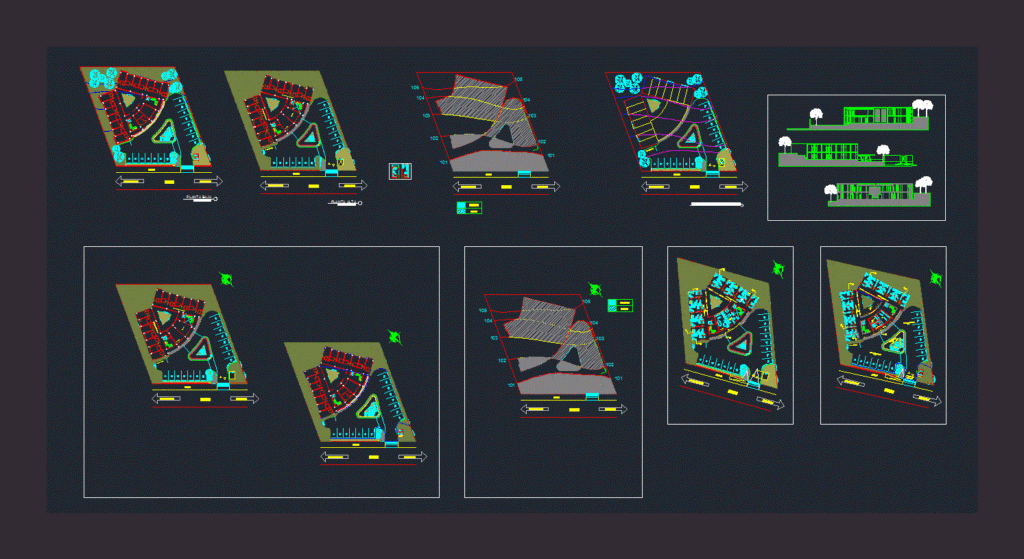 Universitary Residence DWG Block for AutoCAD