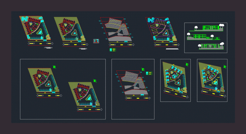 Universitary Residence DWG Block for AutoCAD