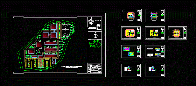 University Campus DWG Block for AutoCAD
