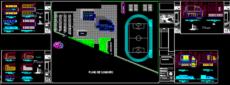 University Campus DWG Block for AutoCAD