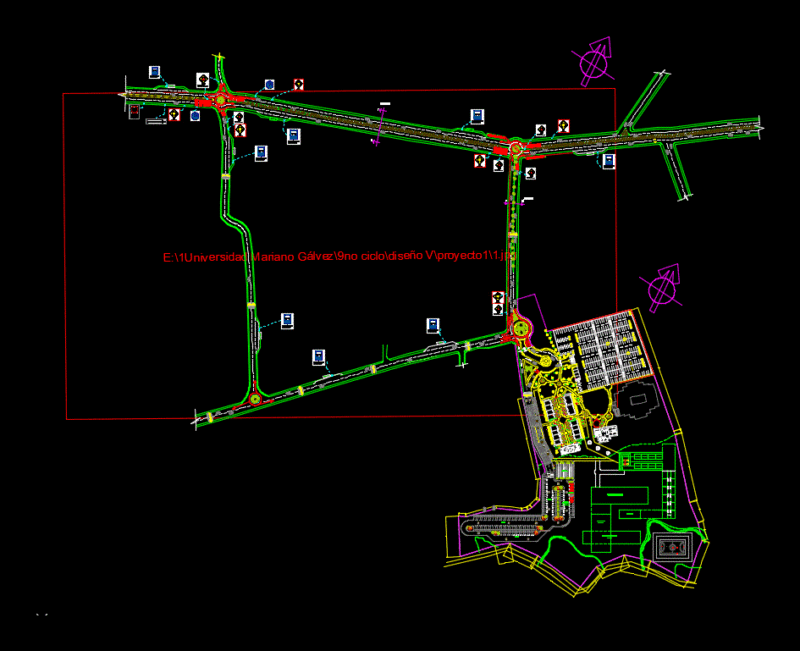 University Center DWG Block for AutoCAD