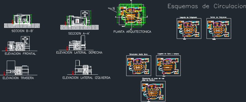 University Chapel DWG Elevation for AutoCAD
