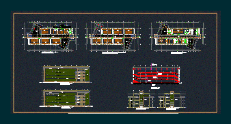 University Classroom Building DWG Block for AutoCAD