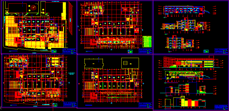 University Classrooms DWG Model for AutoCAD