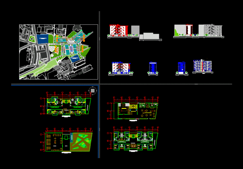 University Residence DWG Full Project for AutoCAD