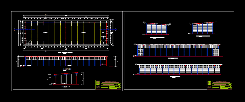 University Shops DWG Block for AutoCAD