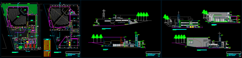 Urban Chapel DWG Block for AutoCAD