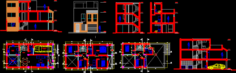 Urban House 1 DWG Full Project for AutoCAD