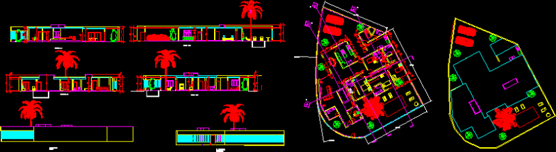 Urban House DWG Block for AutoCAD
