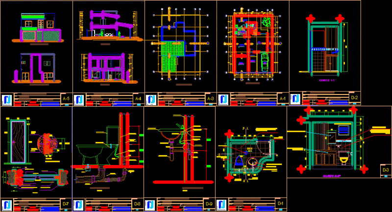 Urban House DWG Detail for AutoCAD