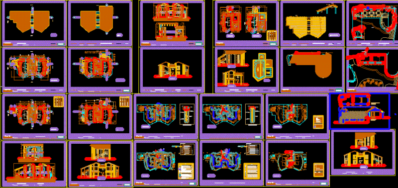 Tourist Complex 2D DWG Design Section for AutoCAD